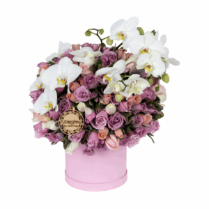 Arreglo de 150 rosas colores pastel y orquideas